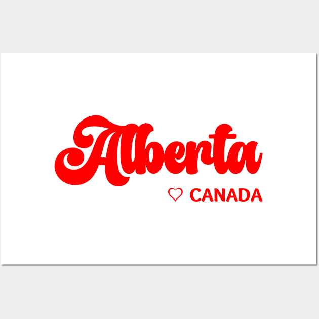 Alberta: I love Canada Wall Art by teezeedy